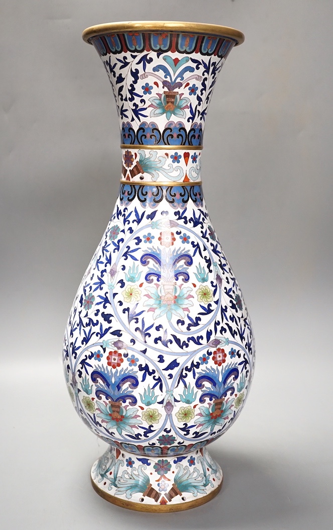 A Large Chinese cloisonné enamel vase 46cm